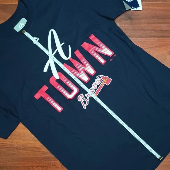Atlanta Braves MLB Genuine Merchandise Majestic Navy Tee FL6334 196417691747 - Picture 5 of 10